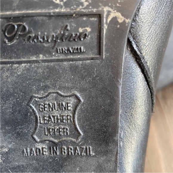 Leather Square Toe Booties Boots y2k Size 6.5 - Picture 8 of 11